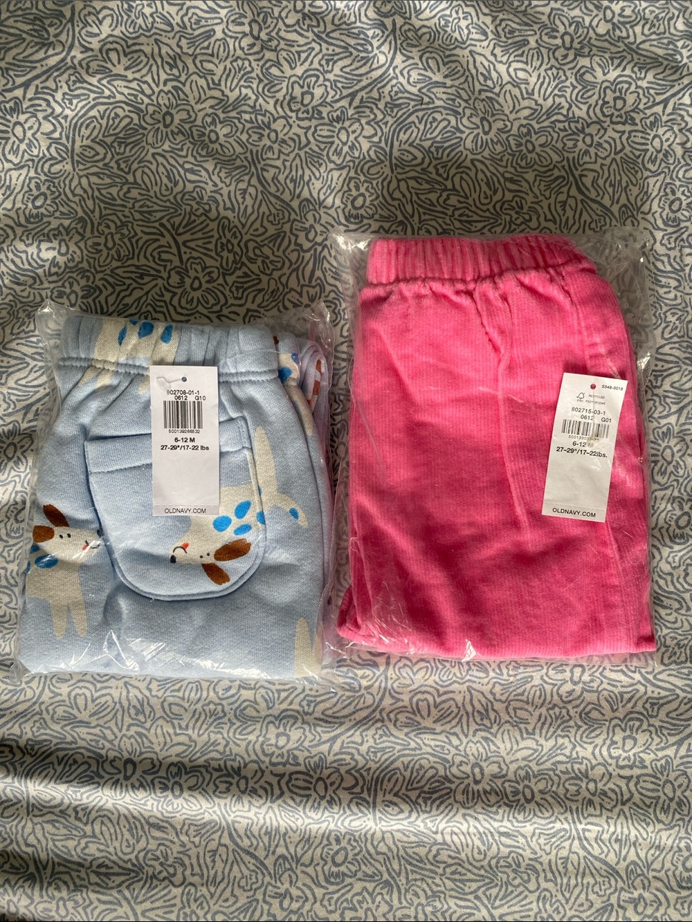 2 unopened Old Navy 6-12m winter pants